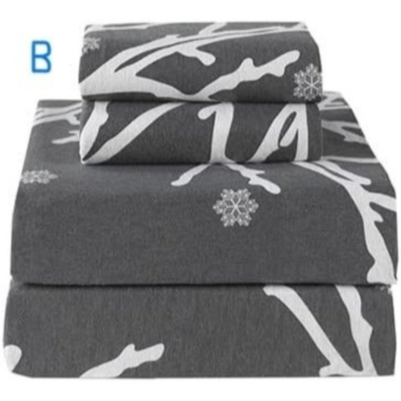 New Flannel Collection-100% Cotton Bed Sheet Set, 2 Sides Brushed for Ex… - Picture 2 of 9